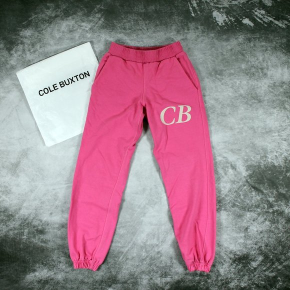 Cole Buxton Italic Logo Sweatpants • Candy Pink • Medium - Picture 1 of 7